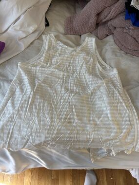 lululemon athletica White Striped Tank